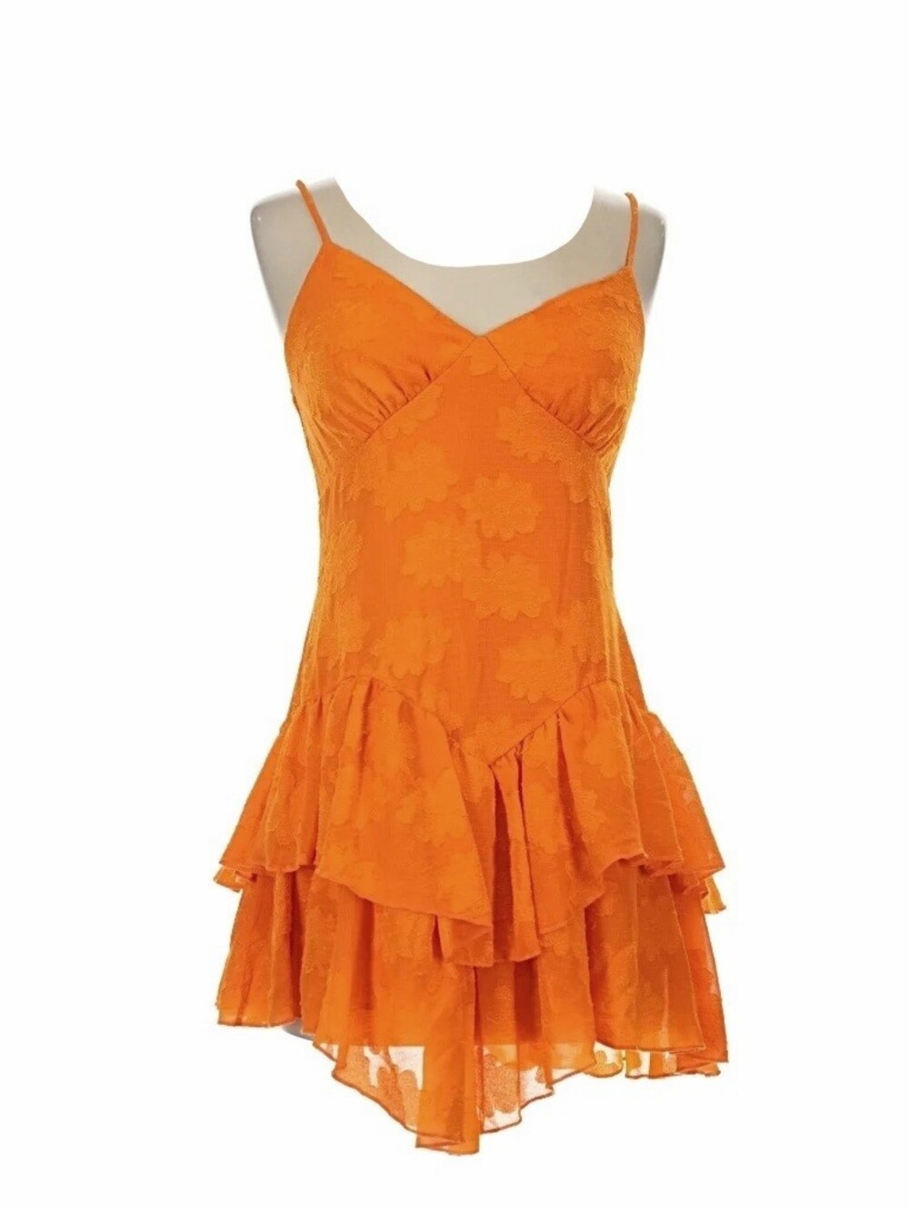 Burnout Floral Ruffle Mini